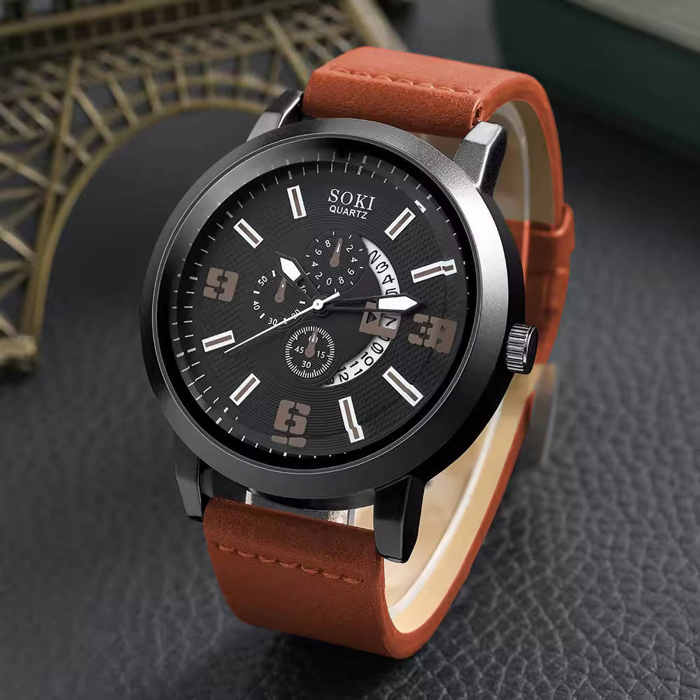 Executive 4-in-1 Black Bundle Men Business Luxury Watch